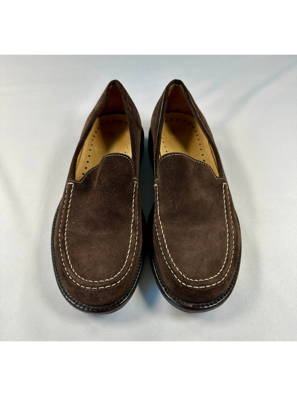 J.Crew/Vero Cuoio Made In Italy Men Brown Suede Moccasin SlipOn Loafers Size 9 M